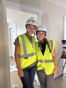 Claire Dorman and Kayla Reid at the Women Build event